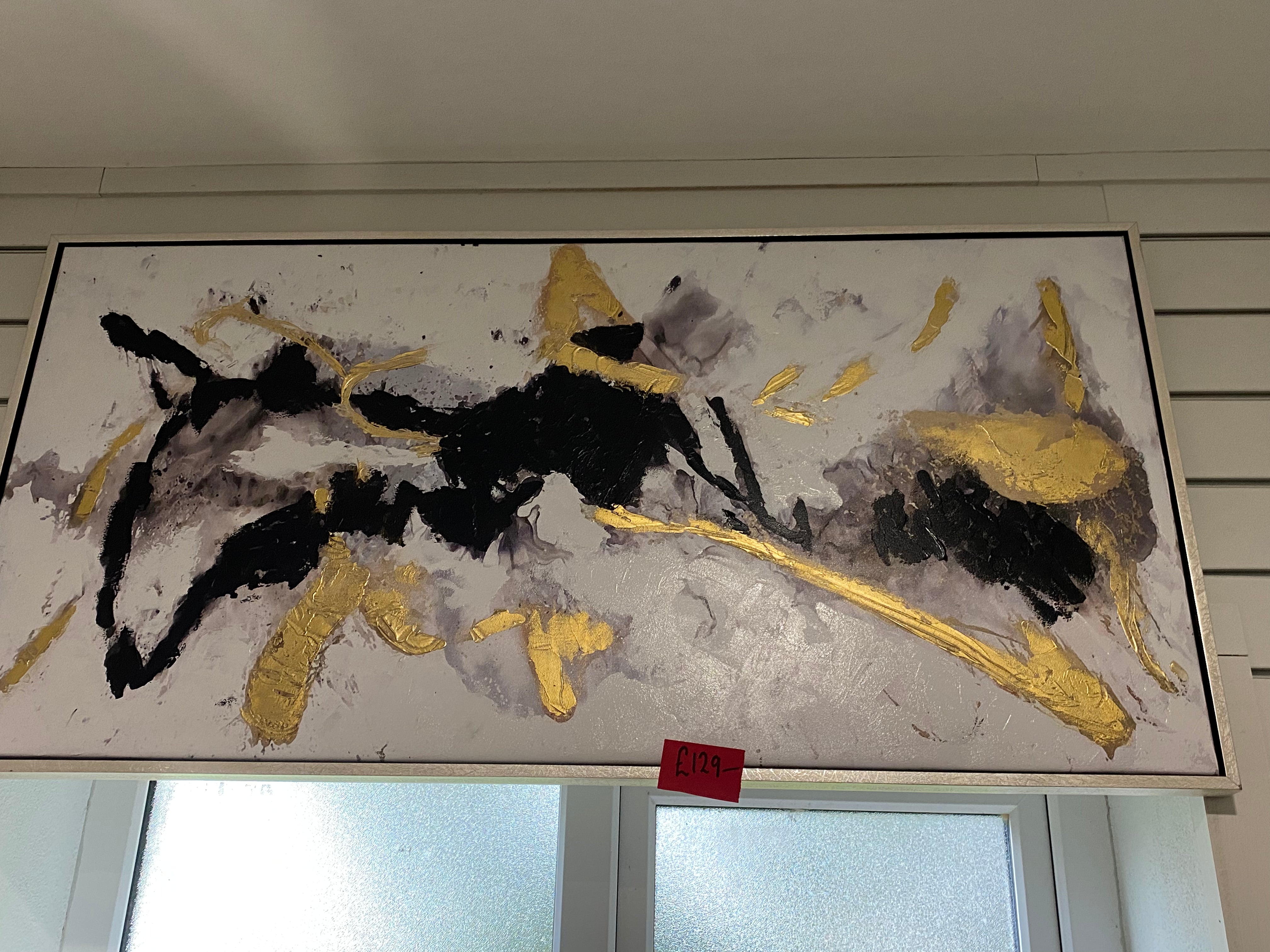 Large Black and Gold Art Work