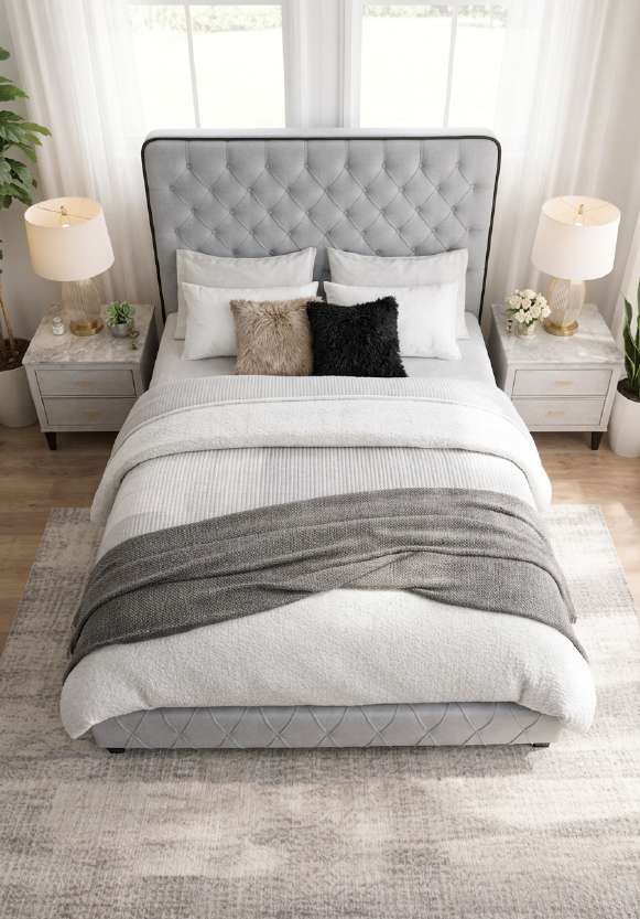 Kyden Bed Frame Grey 6FT