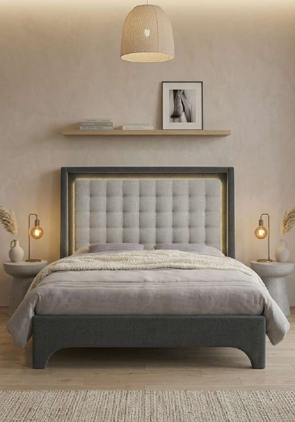Lucinda Bed Frame Grey 5ft