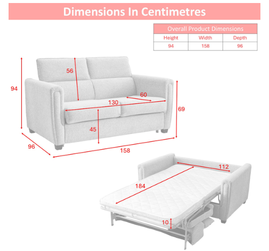 Mayfair sofa bed in Beige – view 3