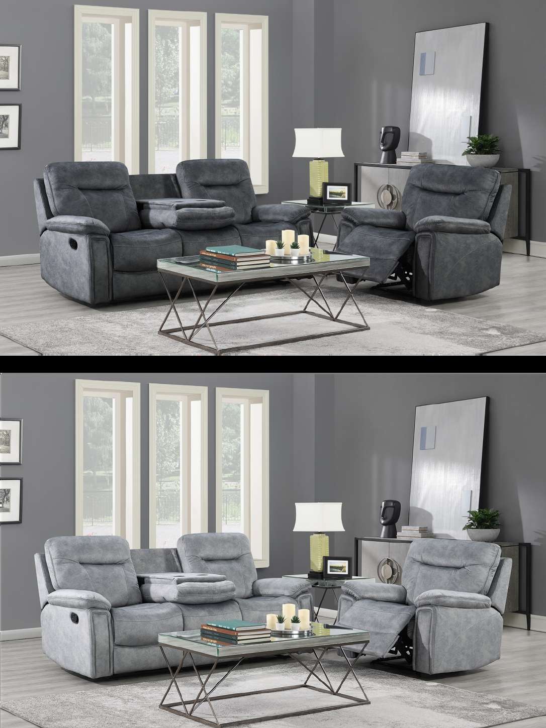 Nicole Manual Recliner Sofa
