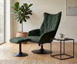 Osbourne Chair with Stool Grey