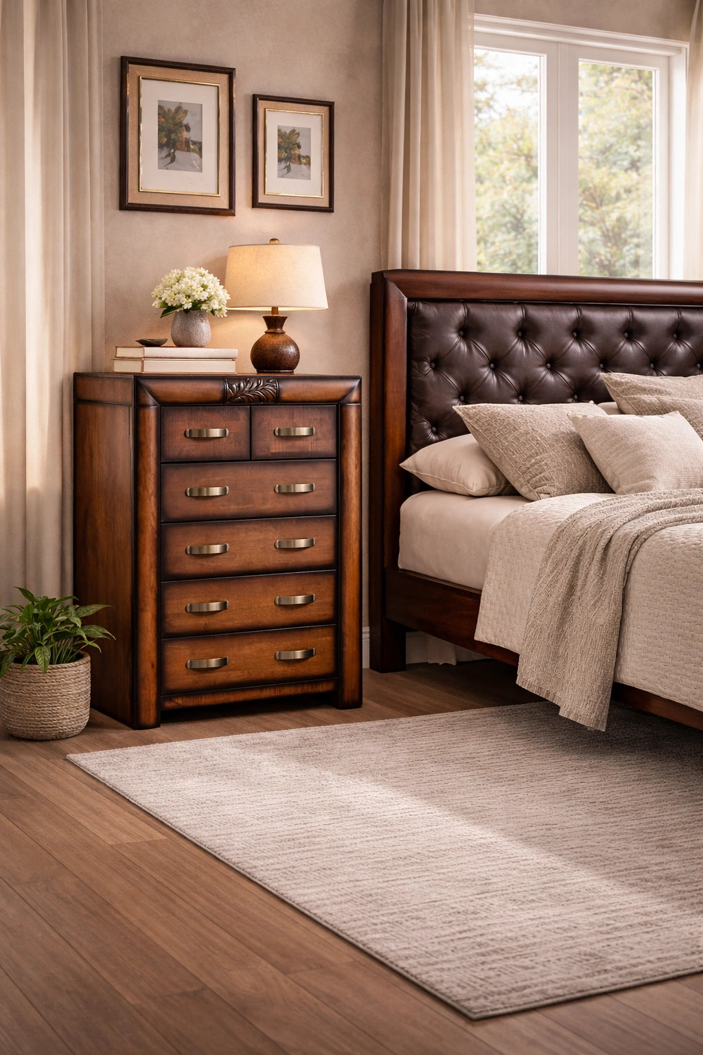 Paris chest of drawers solid rubberwood Northern Ireland furniture store ni