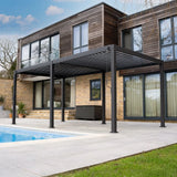 Nova Titan Pergola — Manual Louvred Roof — Graphite Grey