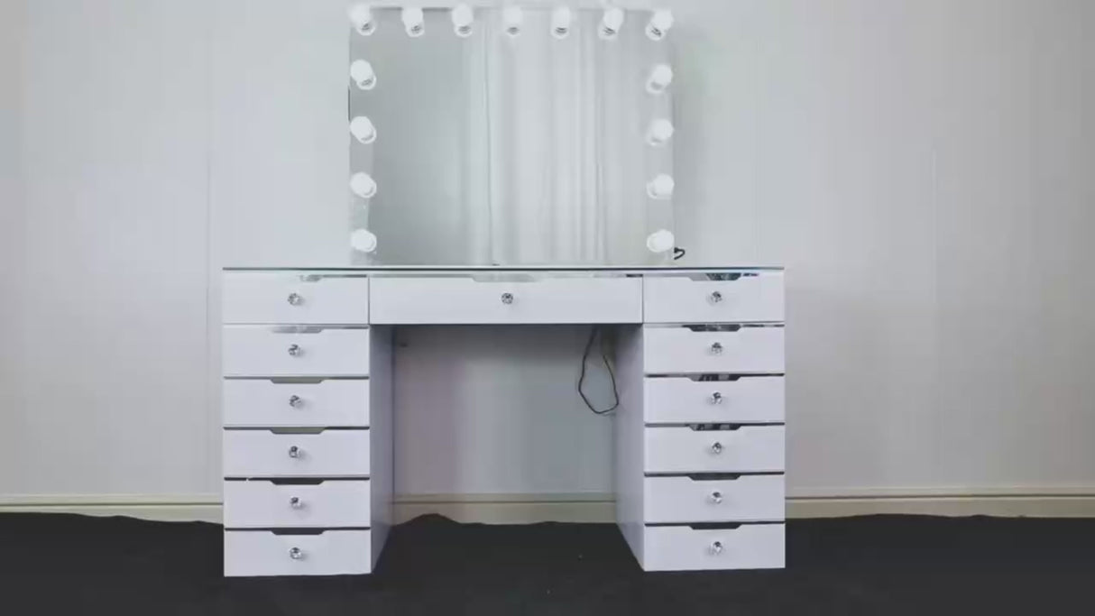 Glam Empire Pro 13 Drawer Vanity Dresser