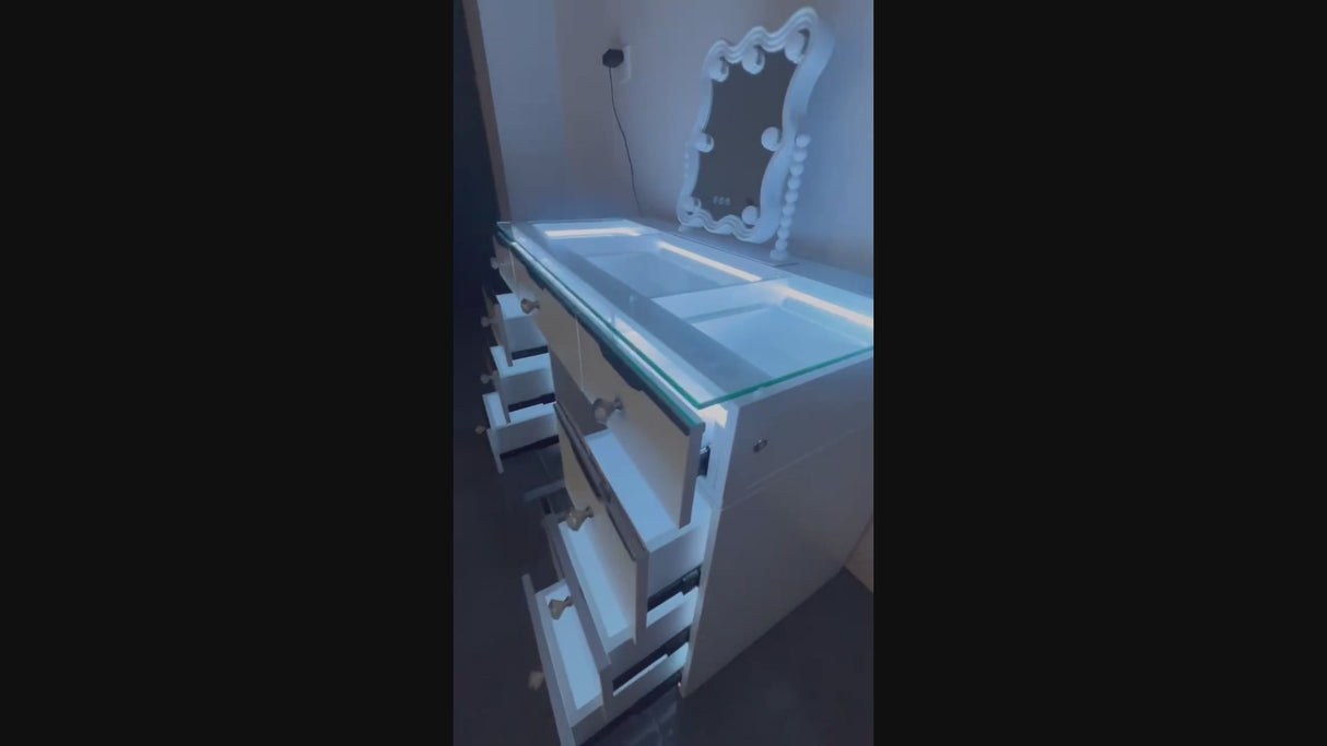 9 Drawer Mini Empire Pro Vanity Dresser (Babydoll Collection)