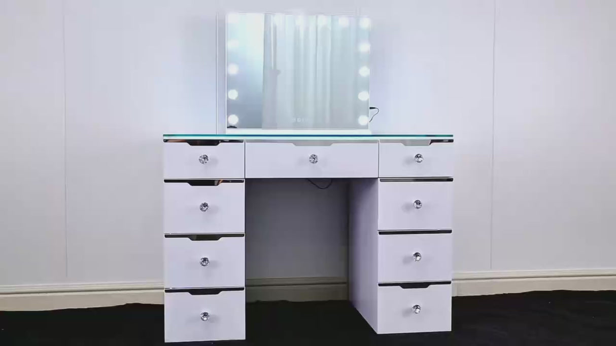 9 Drawer Mini Empire Pro Vanity Dresser (Babydoll Collection)