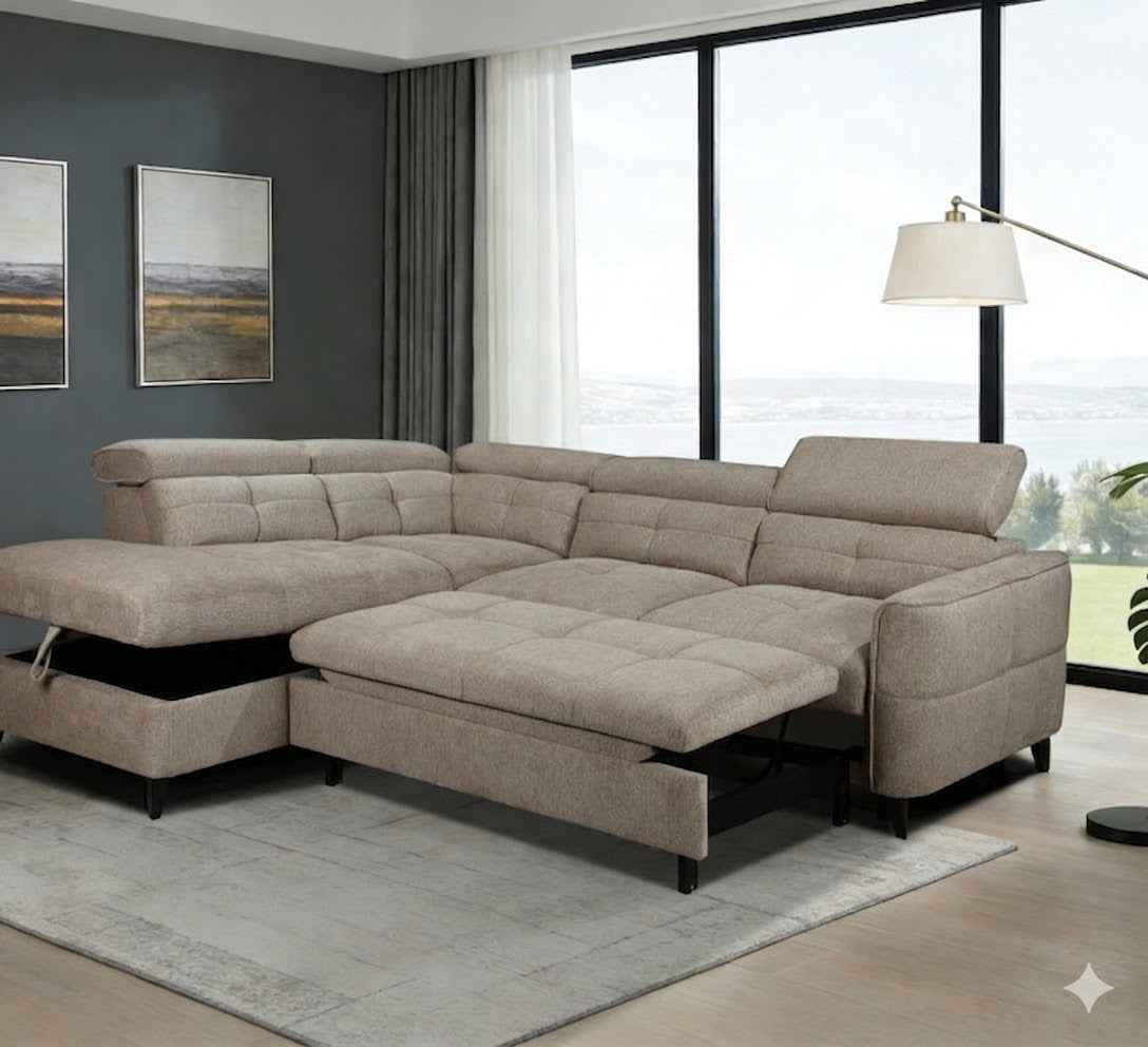 Samantha Corner Sofa Brown