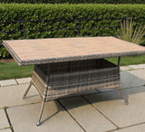 Valencia garden dining set with a sleek Polywood-topped rectangular table at the furniture store ni