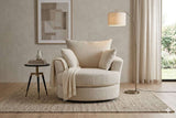 Vito Round Swivel Chair Beige