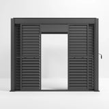 HILTON Pergola aluminium adjustable louvre sliding doors 3m