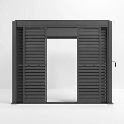 HILTON Pergola aluminium adjustable louvre sliding doors