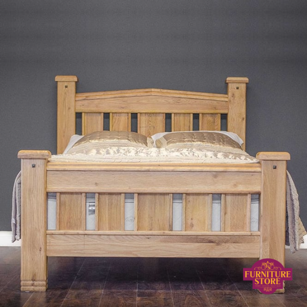 Donny - Double Bed - Solid Oak 4'6