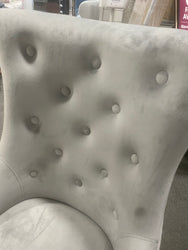 Grey velvet Belvedere cross stitch chair - Furniture Store NI