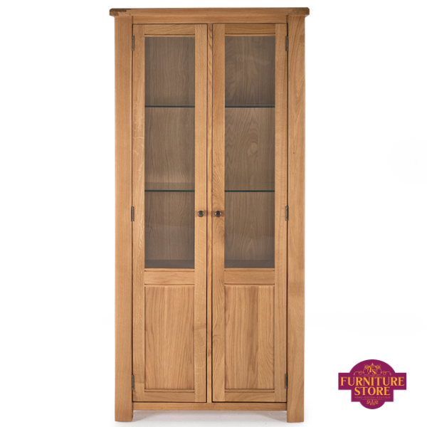 Oak veneer clearance display cabinet