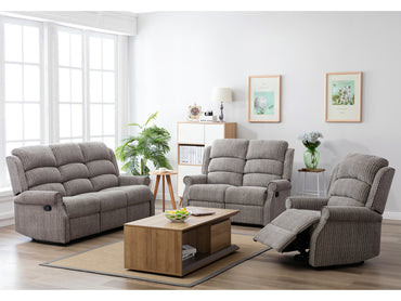 Windsor Fabric 3+1+1 Recliner Sofa Suite - Furniture Store NI