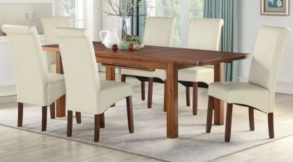 Andorra 120cm Extending Dining Set (with 4 chairs) - Furniture Store NI