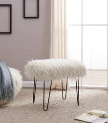 Faux Sheepskin Dressing Table Stool - Furniture Store NI