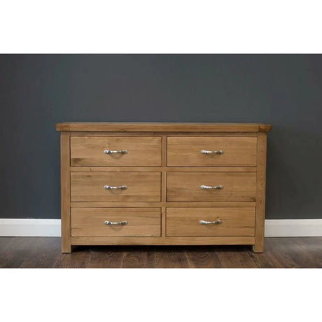 Manhattan - Chest - 6 Drawer - Oak/Cream & Oak/ Grey & Oak - Furniture Store NI