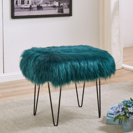 Faux Sheepskin Dressing Table Stool - Furniture Store NI