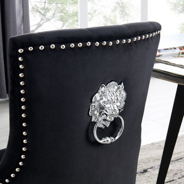Lion Chair - Black Velvet - Furniture Store NI