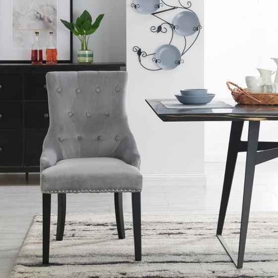 Lion Chair - Silver Velvet